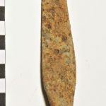 Iron spearhead from Valkenburg. Image: National Museum of Antiquities, Leiden Corroded iron spearhead.