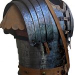 Early 20th-century lorica segmentata reconstruction in the Museo della Civiltà Romana. Based on depictions on the helical frieze of Trajan's Column, it incorporates elements based on those discovered by von Groller at carnuntum. Image: MCB Early reconstruction attempt of lorica segmentata.