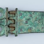 Hinged belt plate and buckle from Pompeii. Image: Metropolitan Museum of Art (PD) Patinated copper-alloy belt plate with tongued buckle hinged to it.