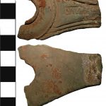 Handle of a trulla or patera from Lancashire (GBR) with a stamped inscription apparently referring to an ala. Image: The Portable Antiquities Scheme (CC BY 2.0) Broken handle with a circular terminal, fractured across the hole on the terminal.