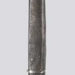 Ferrous socketed spearhead with a square-sectioned head. Image: Museum het Valkhof (Public Domain Mark 1.0) Socketed ferrous spearhead with a slightly shiny patina.